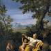 Pastoral Scene with a Maiden Offering Cherries to a Child